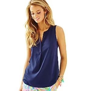 ⭐️NWT⭐️ Lilly Pulitzer Silk Stacey Sleeveless Top
